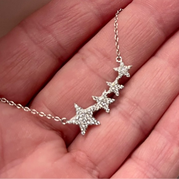 Adornia Crystal Shooting Star .925 Sterling Necklace - Picture 2 of 8